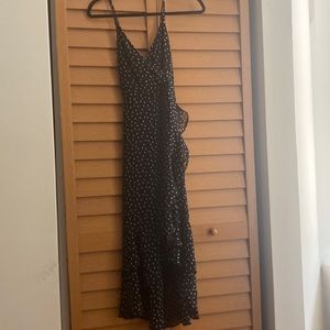 Abercrombie best dressed guest polka dot high low midi dress